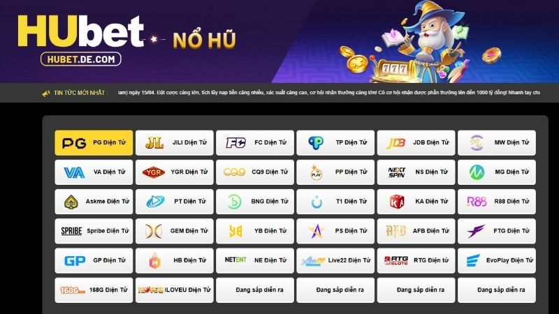 Nổ Hũ HUBET - Khám Phá Sảnh Game Slot Hot Nhất 2025 2 3 sảnh nổ hũ ăn khách nhất hiện nay tại HUBET